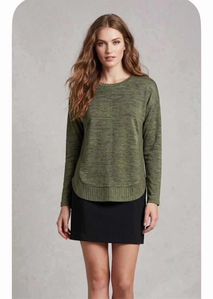 Olive Green Long Sleeve Top