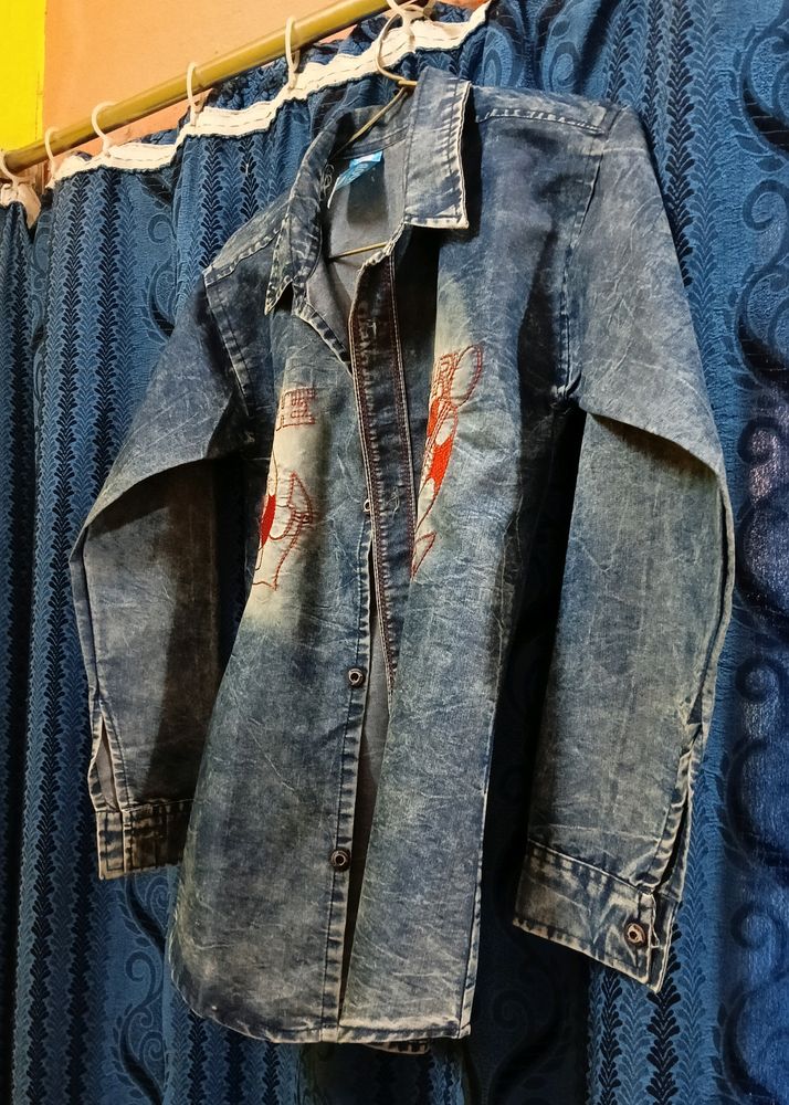 Denim Cotton Full Shirt.