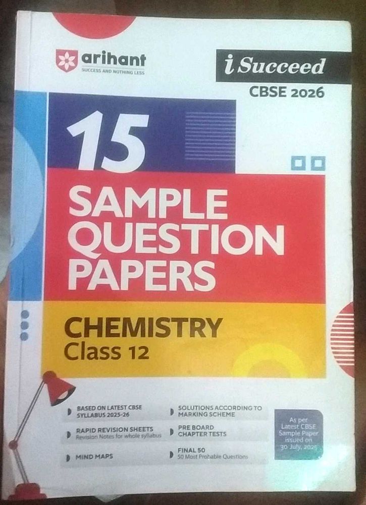 Arihant Chemistry Class 12 Sample Papers