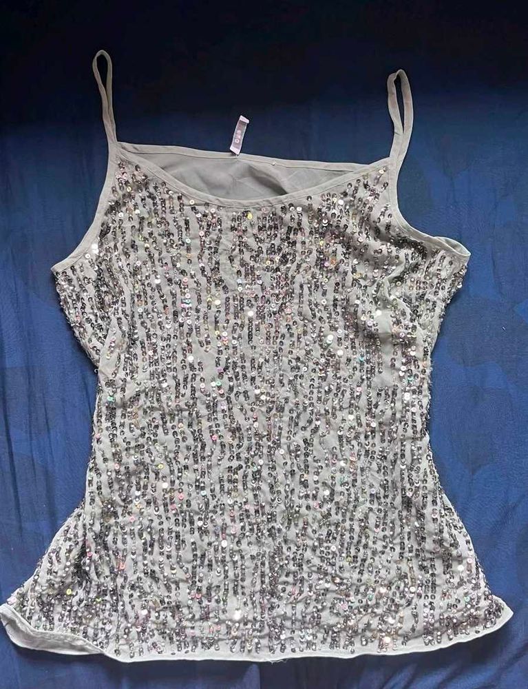 Sparkly Sequin Embellished Camisole Top