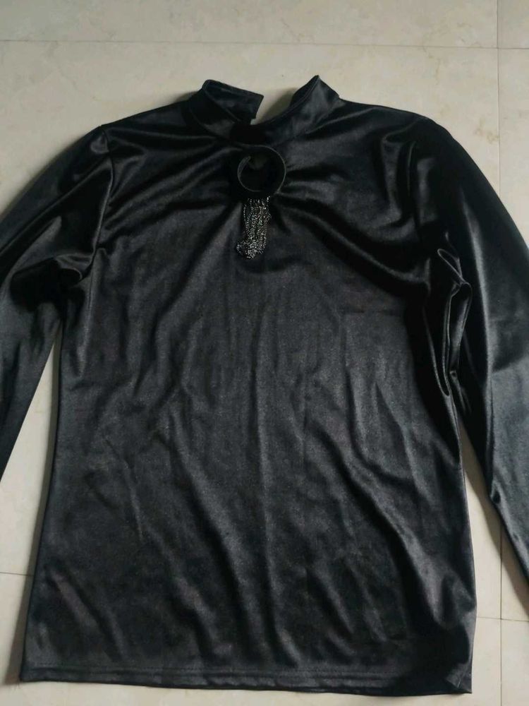 Elegant Black Velvet top