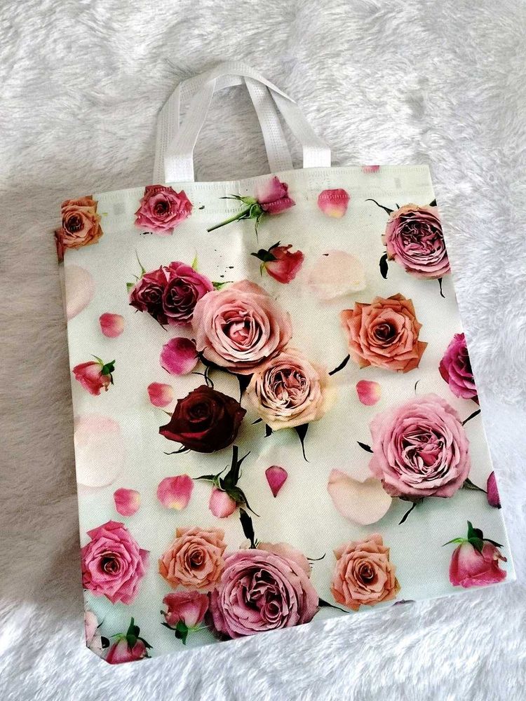 🎀 Floral Print Tote Bag ❤