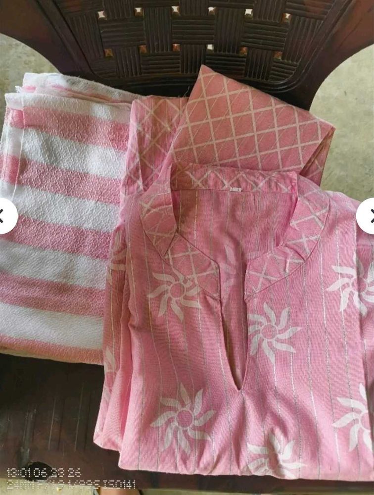 Pink Kurta Set with Dupatta