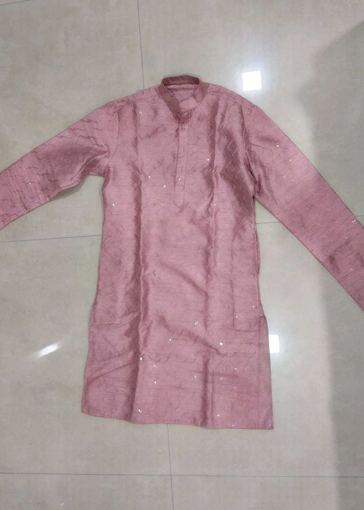 Elegant Pink Sequined Kurta 'NO OFFERS'