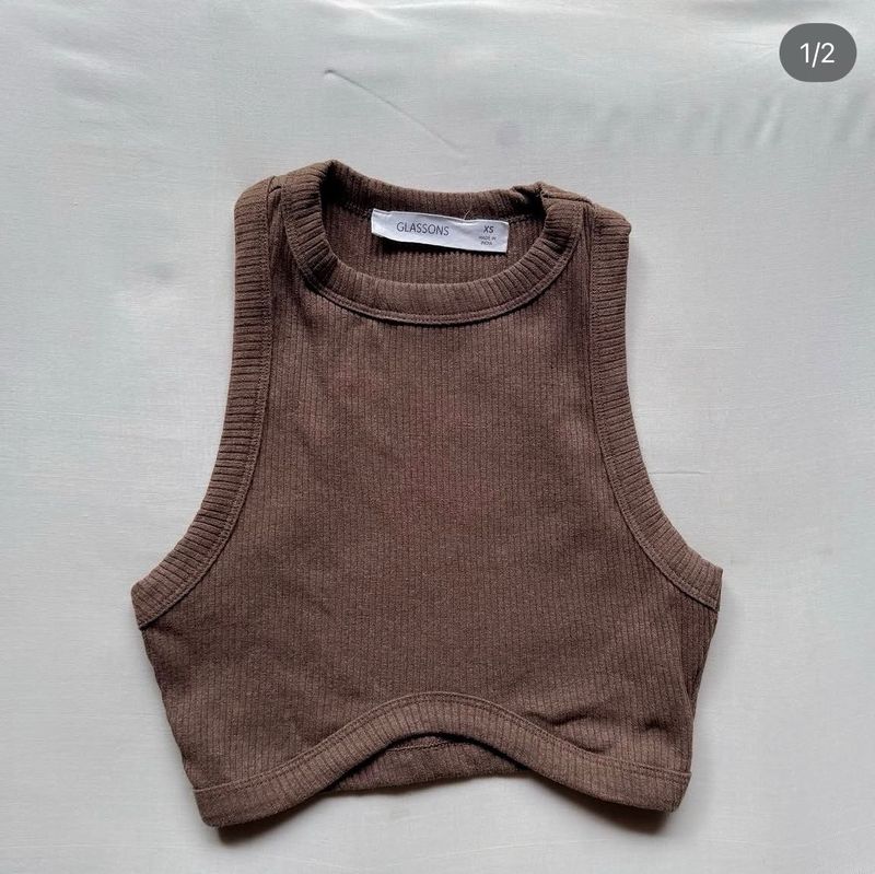 Ribbed Racerback Crop Top