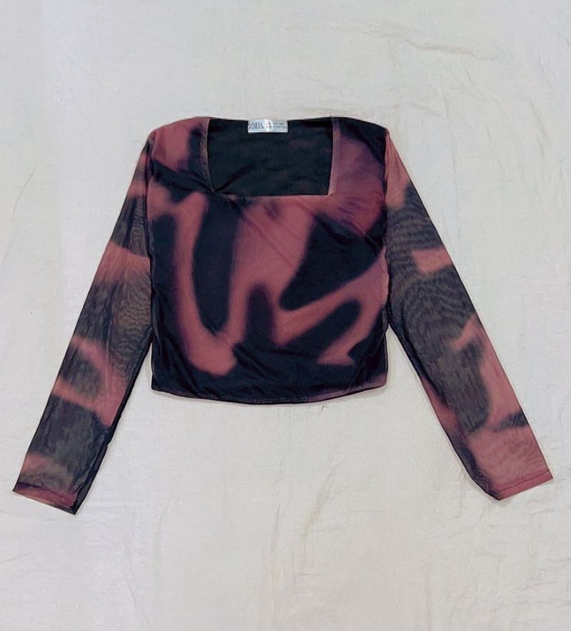 Mesh Top By Zara