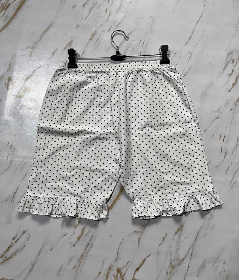 Cute Polka Dot Ruffle Shorts
