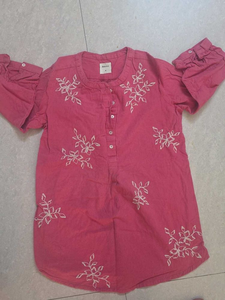 Pink Embroidered top