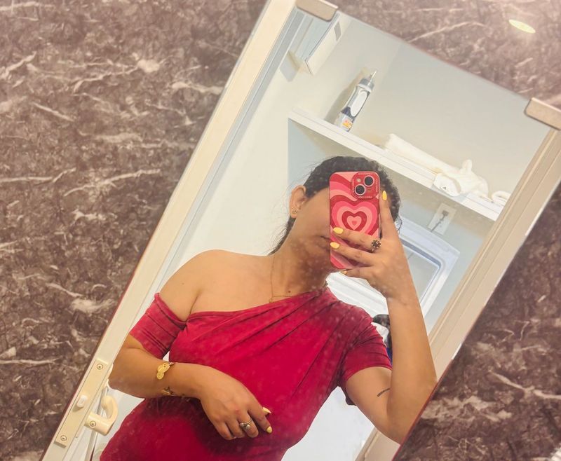 Unique Magenta One-Shoulder Top