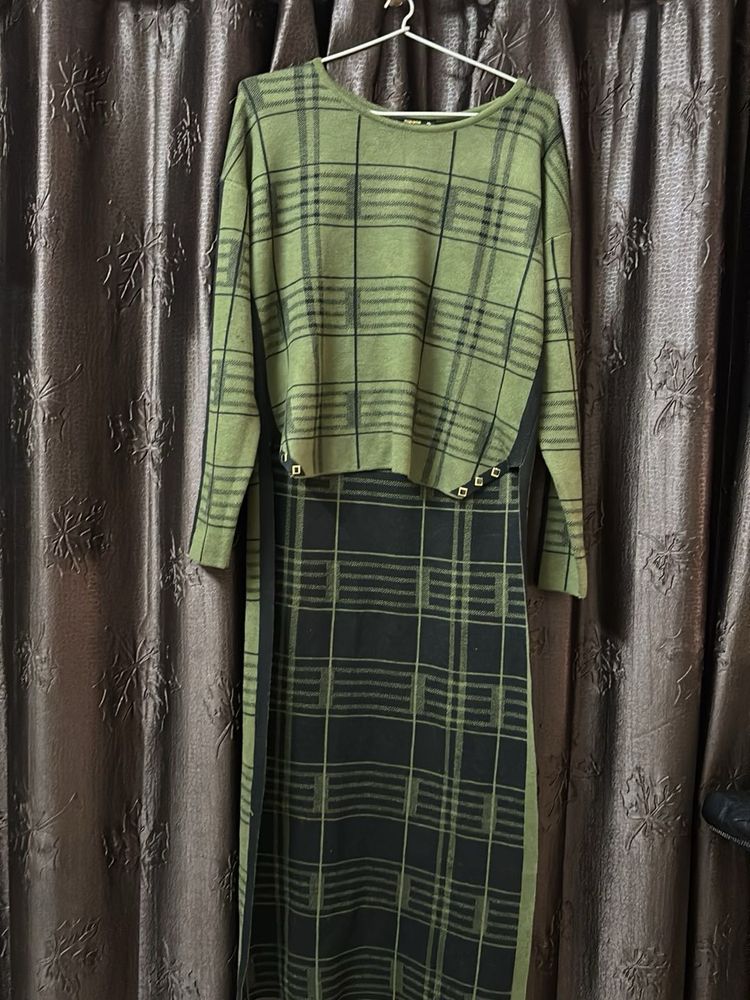 indo western up down pattern dress