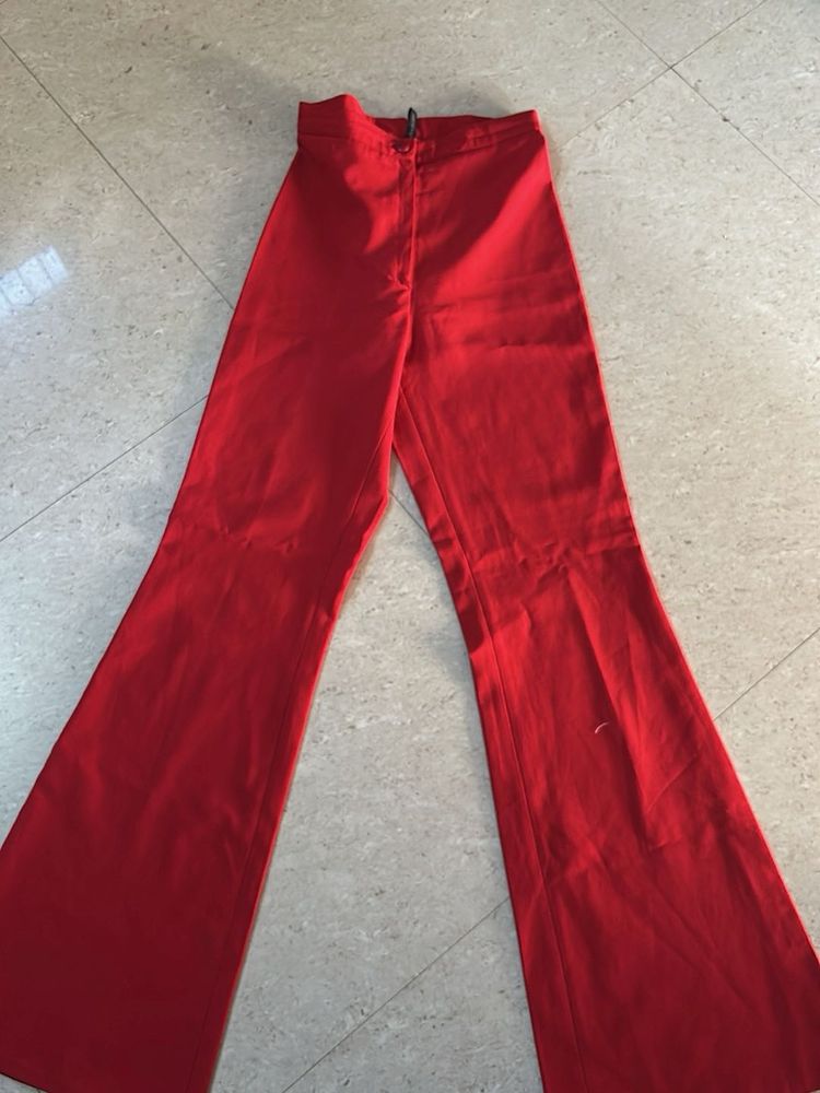 Red Flare Pants