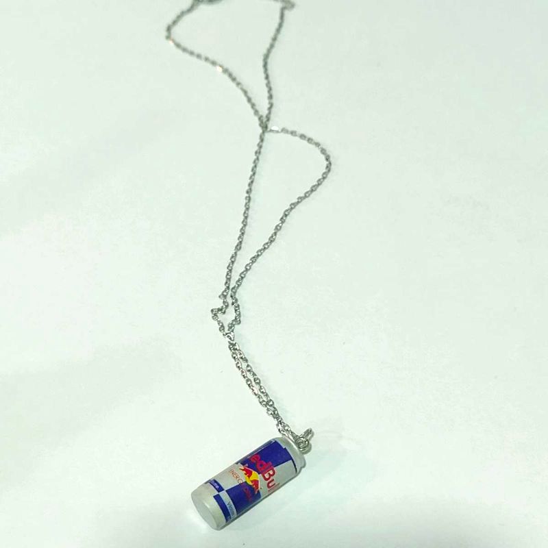 Red Bull Can Pendant Necklace