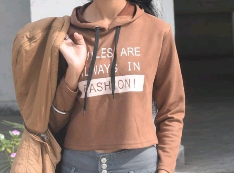 Brown Graphic Hoodie