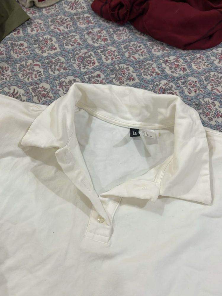 Classic White Polo Neck dress