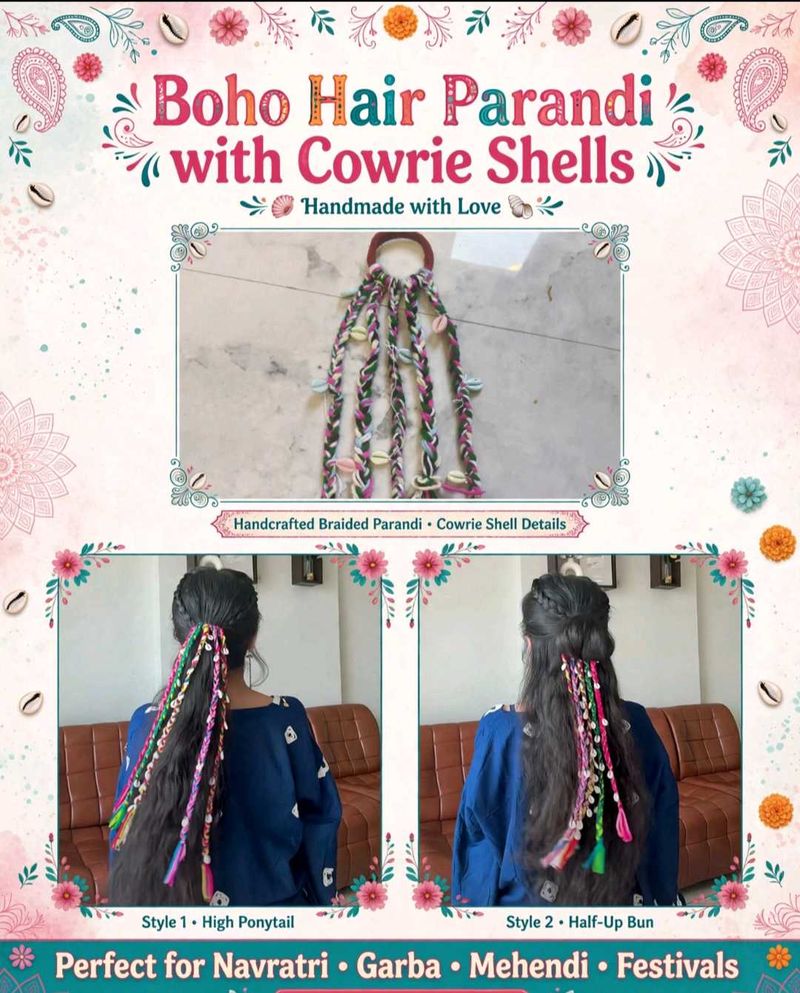handmade trio Bohemian Braided Hair Extensions