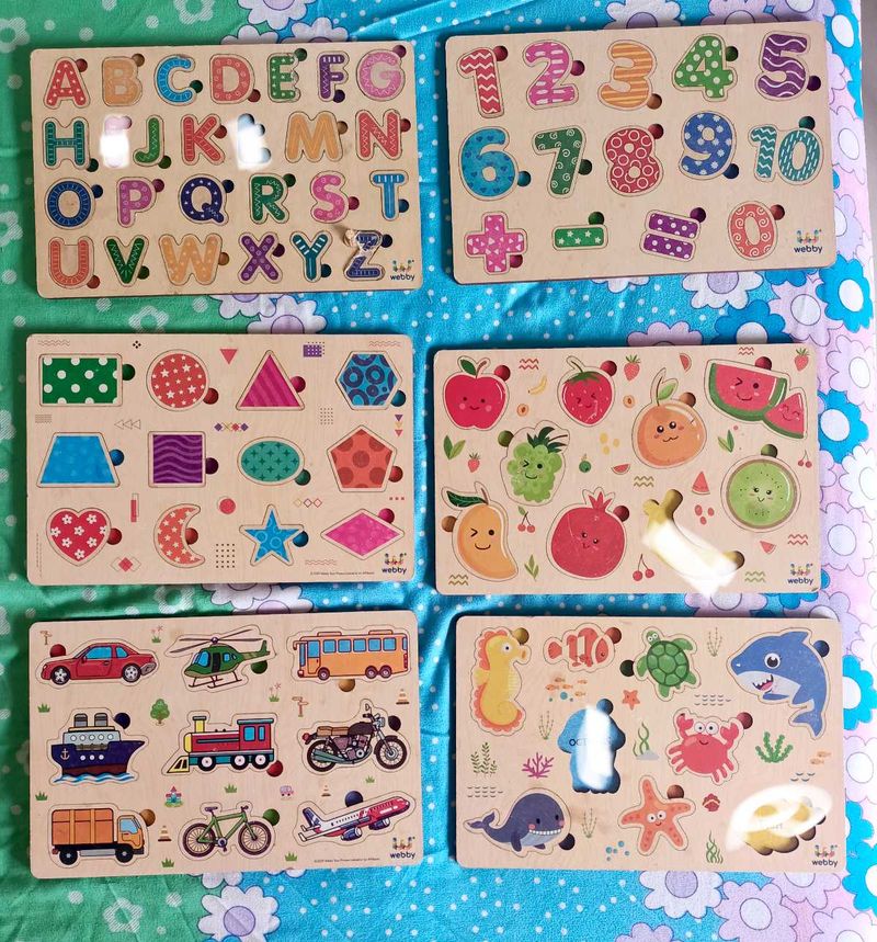 Webby Wooden Puzzle Bundle of 7