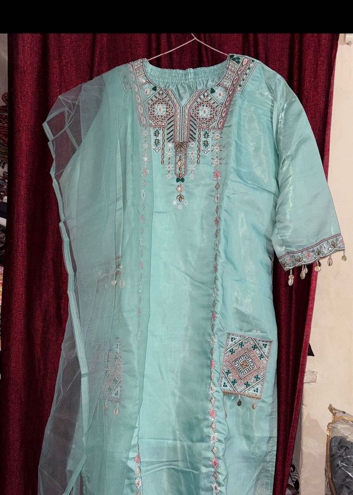 Beautiful Teal Kurta with Dupatta