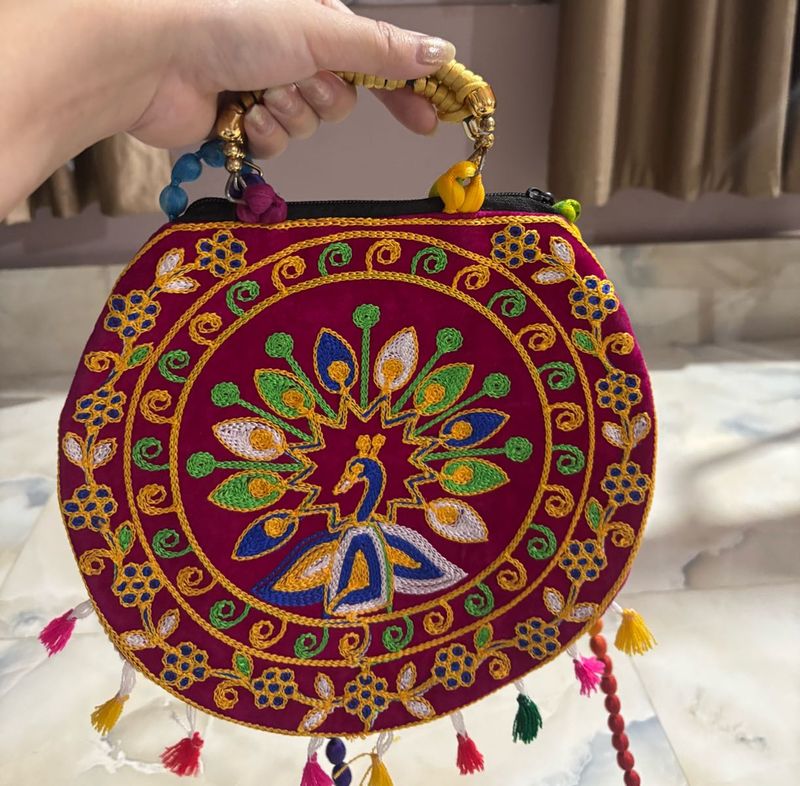 Embroidery Sling Bag