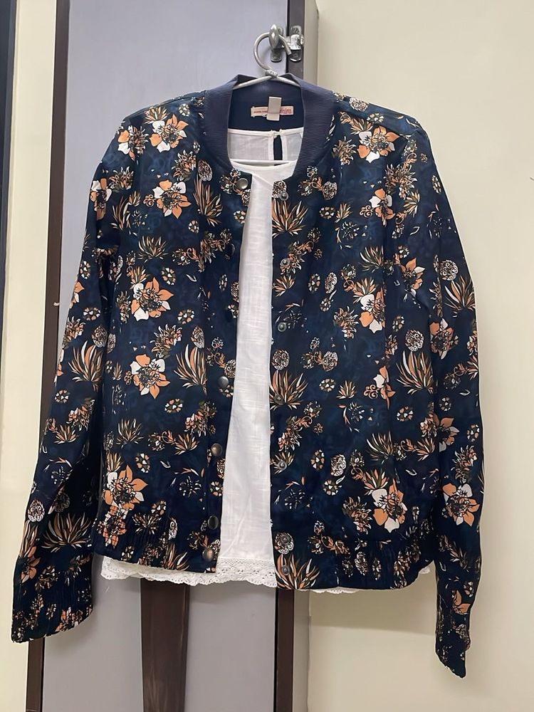 Floral Bomber Jacket