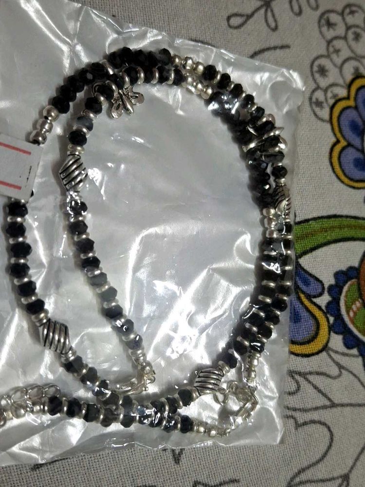Elegant Black Bead anklets