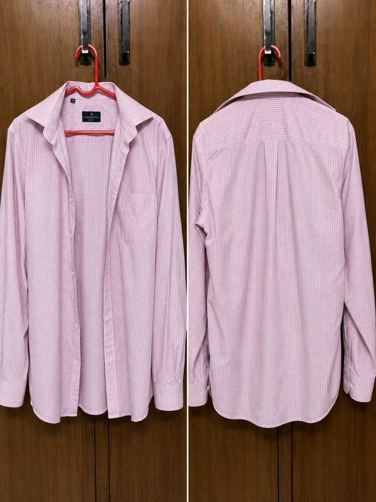 Unisex Pink Checkered Shirt