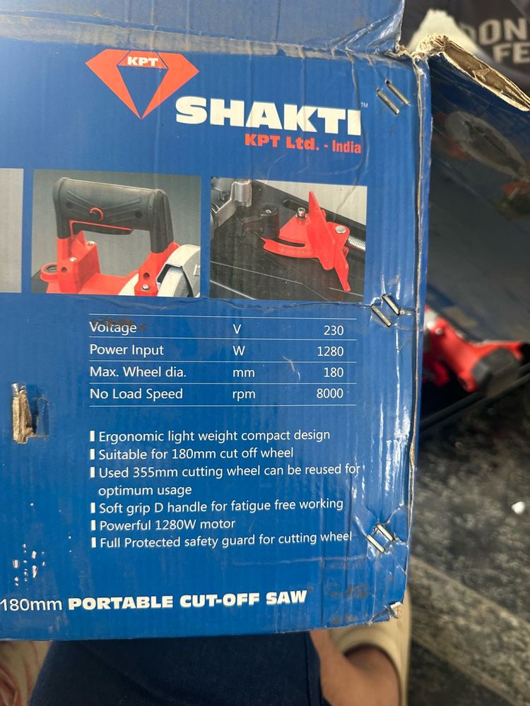 Shakti Portable 180 Cut Off Saw Unused Sealed Pack