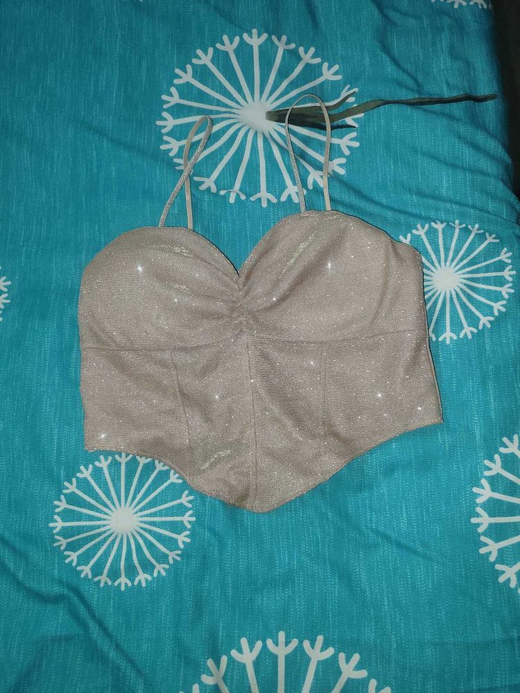 Sparkly Ruched Corset Top
