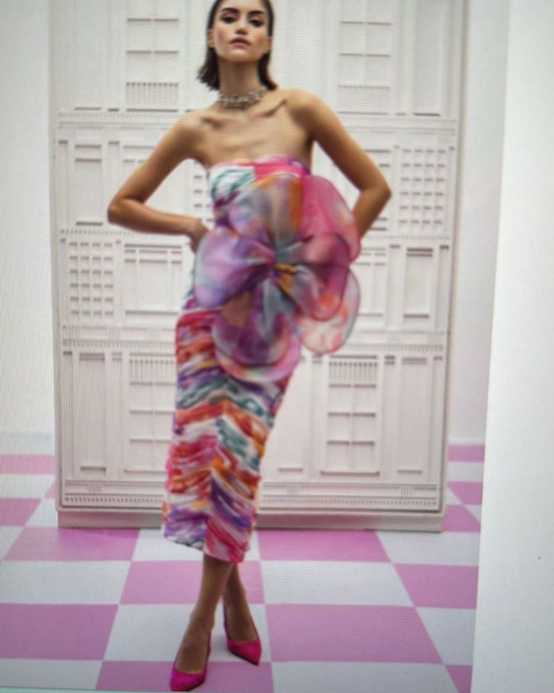 Floral Strapless Dress