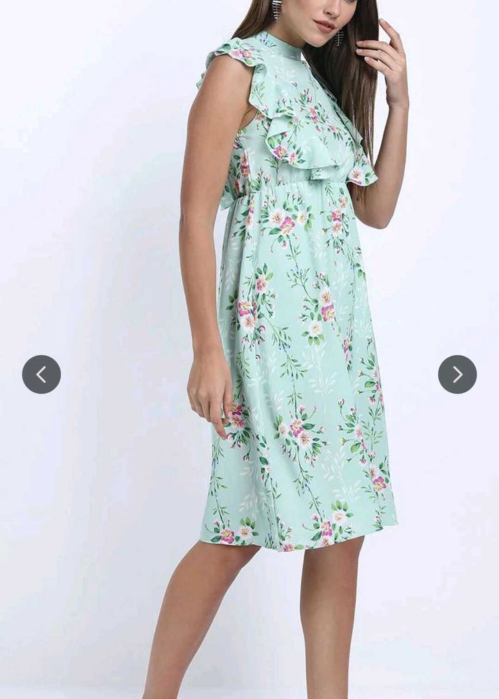 Floral Print Ruffle Dress