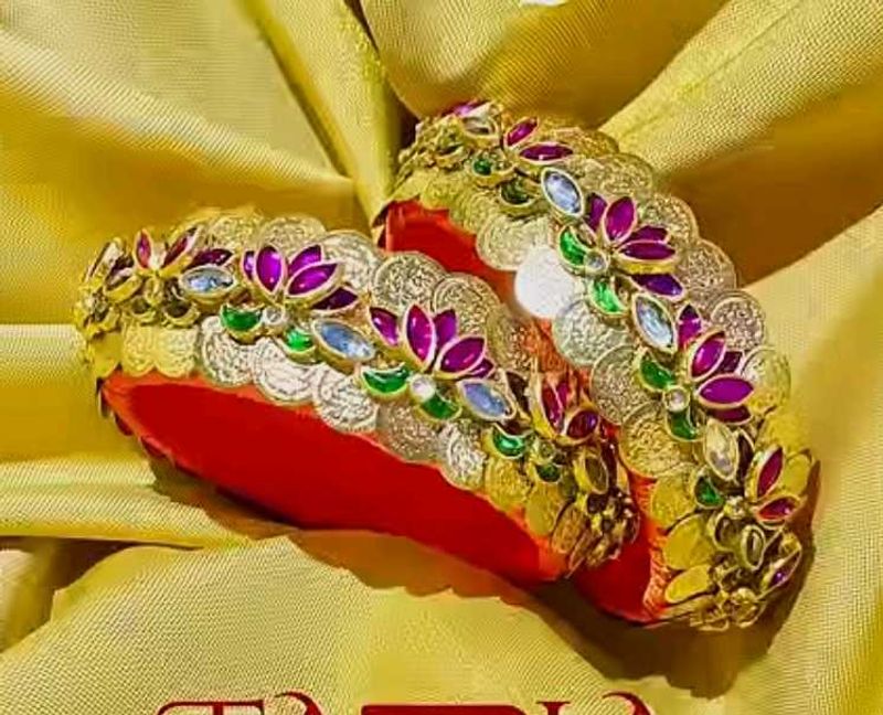 Lakshmi Kasullu With Louts Bangles
