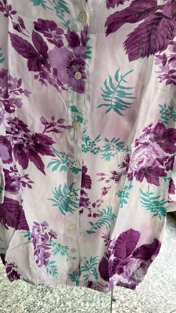 Floral Print Cotton Shirt