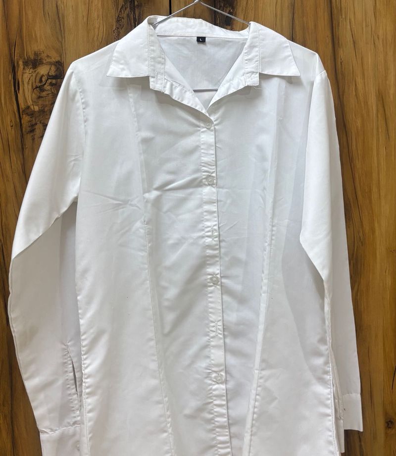 Classic White Button-Up Shirt