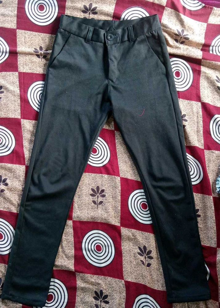 Men's Black Slim Fit Trousers