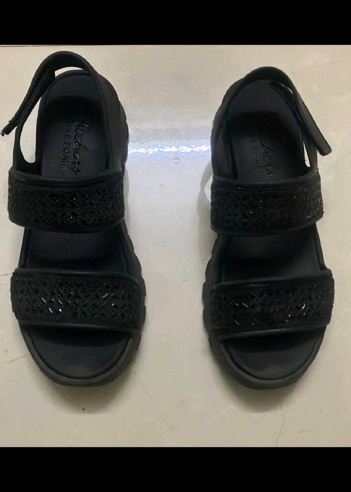 Black Skechers Sandals