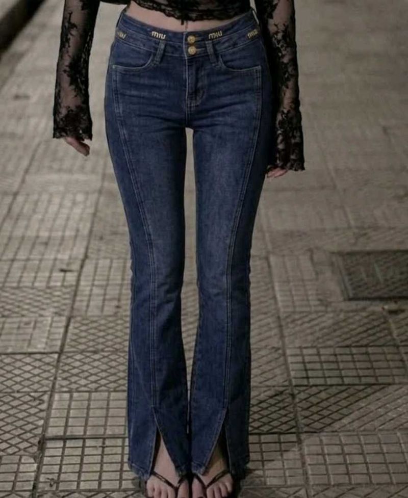 Flared Fur Jeans
