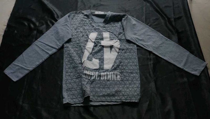 Stylish Grey Printed T-Shirt