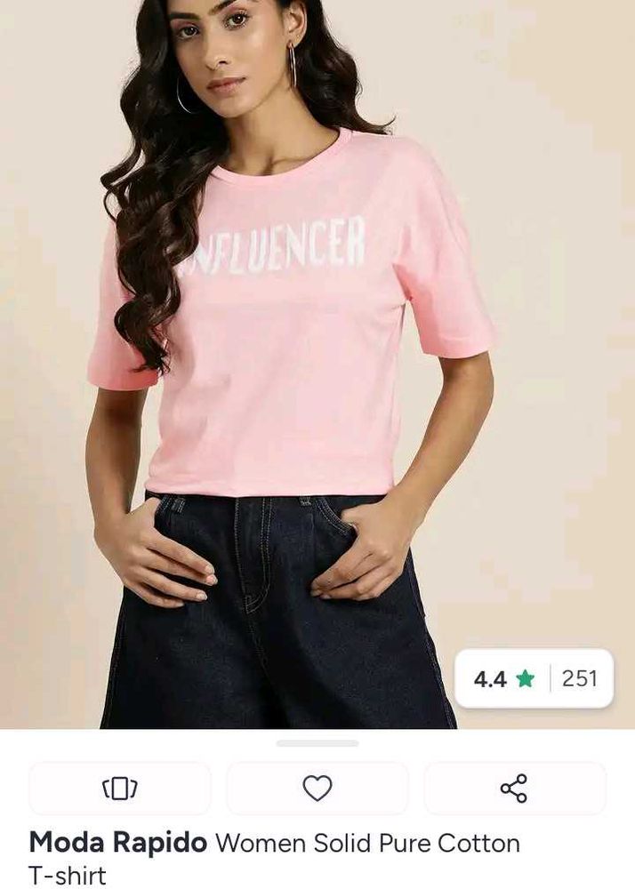 Pink "Influencer" Graphic T-Shirt