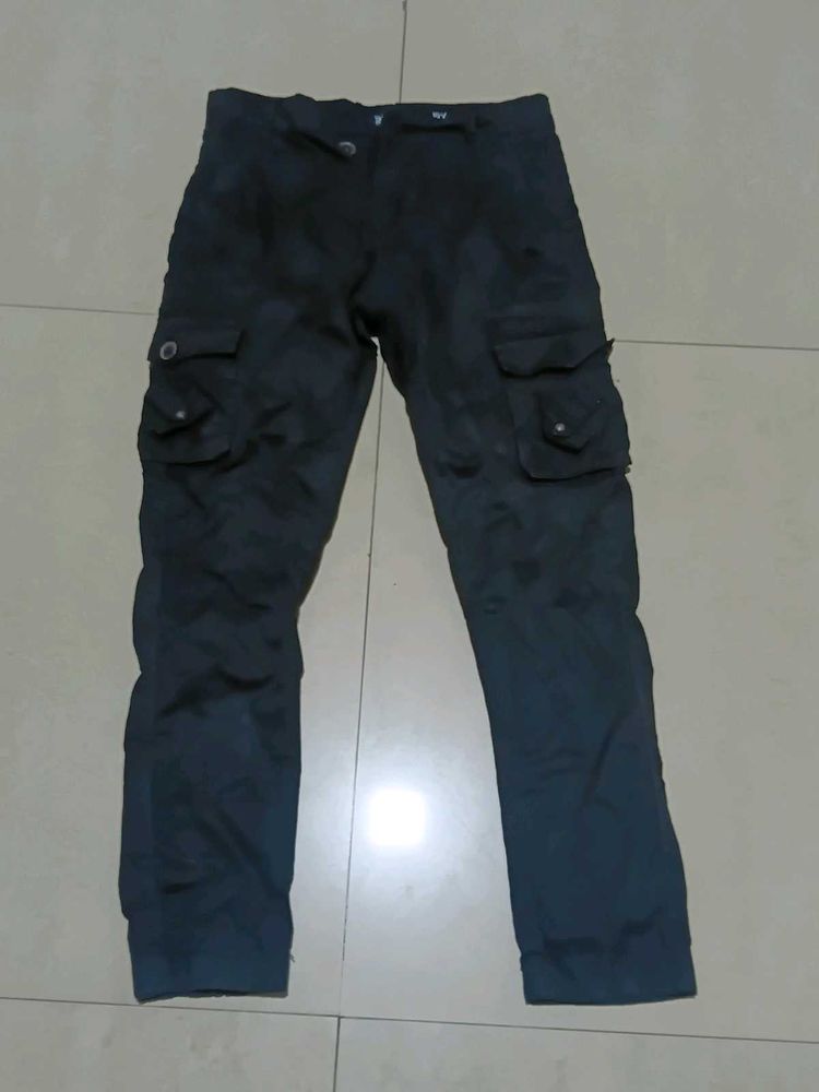 boy's Black Cargo Pants