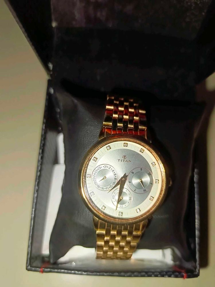 Titan Gold Dial Watch