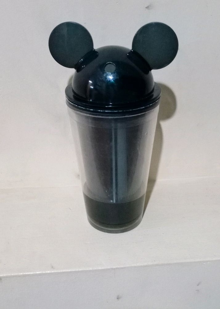Mickey Mouse Shape Tumbler With Straw