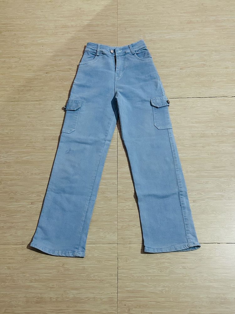 Light Blue Cargo Jeans