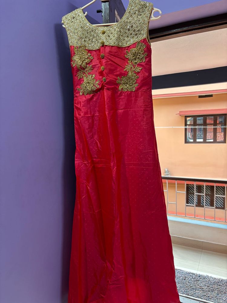Pink Embroidered Gown