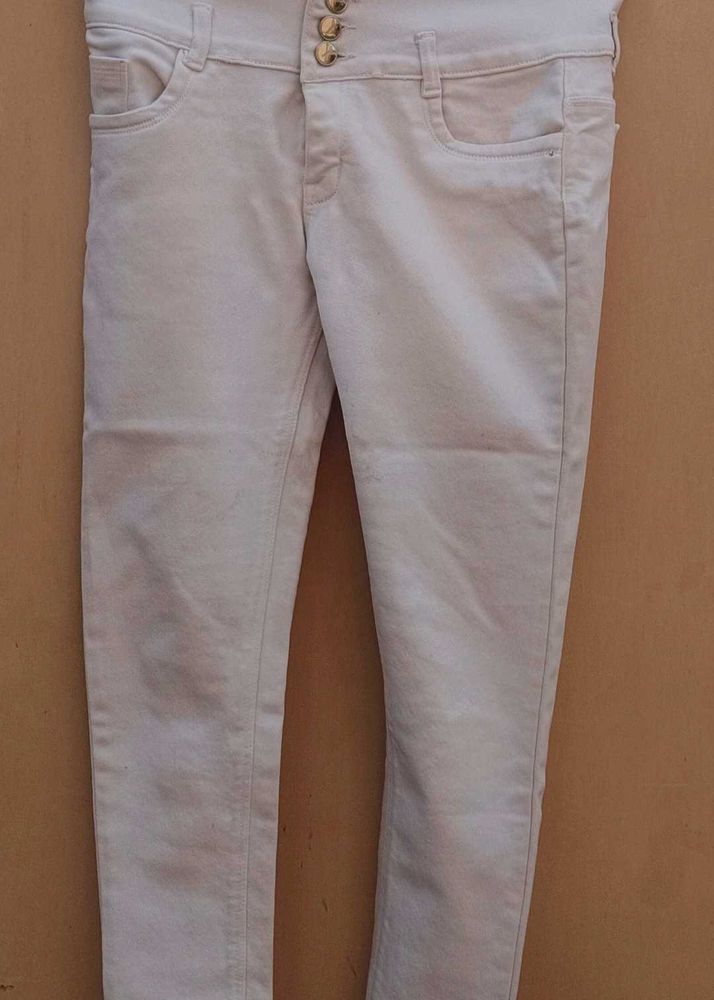 New White Skinny Jeans For Women Rs 175