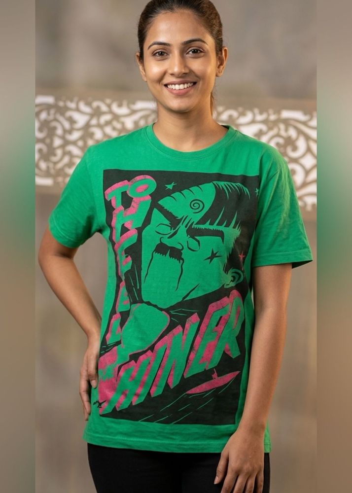 Green Graphic Print Tee