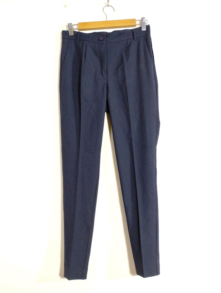 Navy Blue Ankle Length Formal Pant (Women)