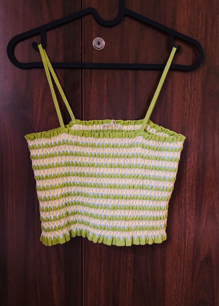 Smocked Crop Top - Mango