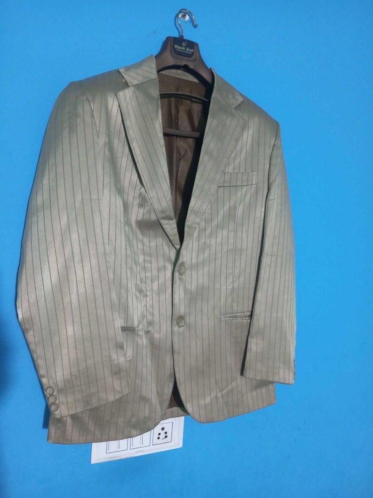 Men's Pinstripe Blazer(Beige Colour)