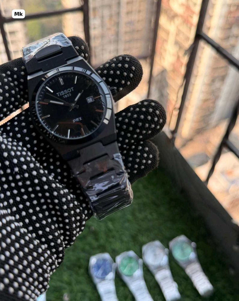 Tissot PRX Watch - Black Premium metal Sport watc