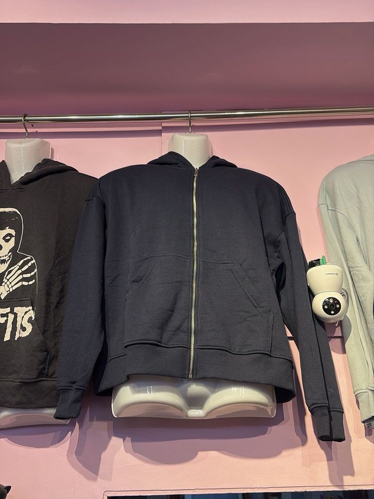 Dark Blue Zip-Up Hoodie
