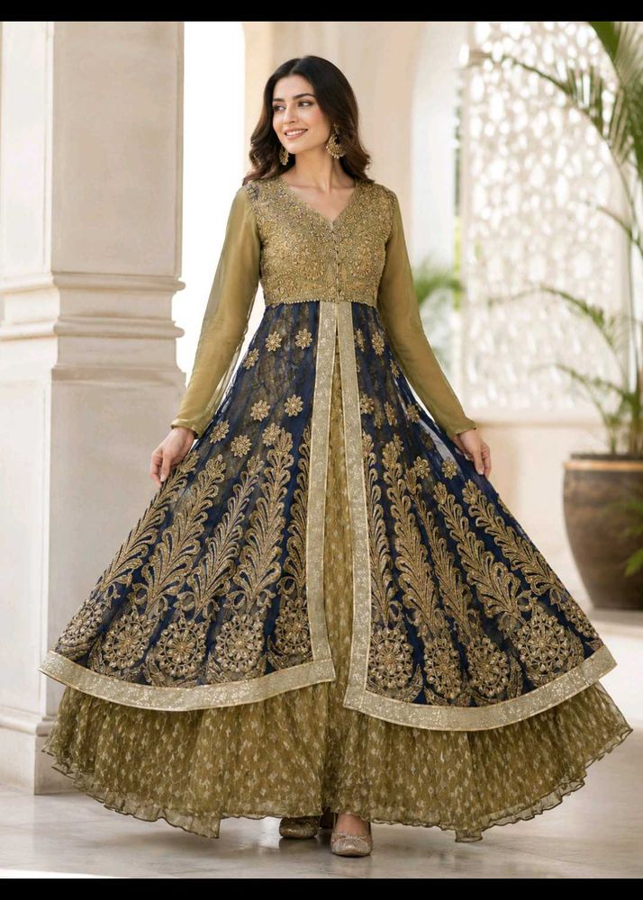 Stunning Embroidered Anarkali Gown